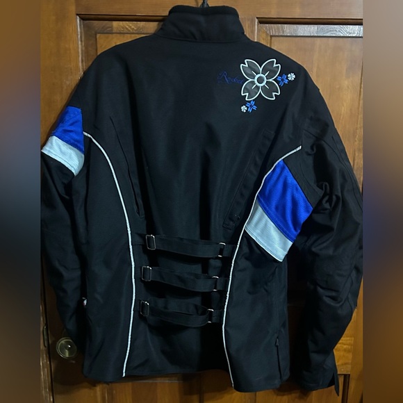 JOE ROCKET Women’s XL Motorcycle Textile Jacket Blue Floral RARE! - Picture 2 of 10